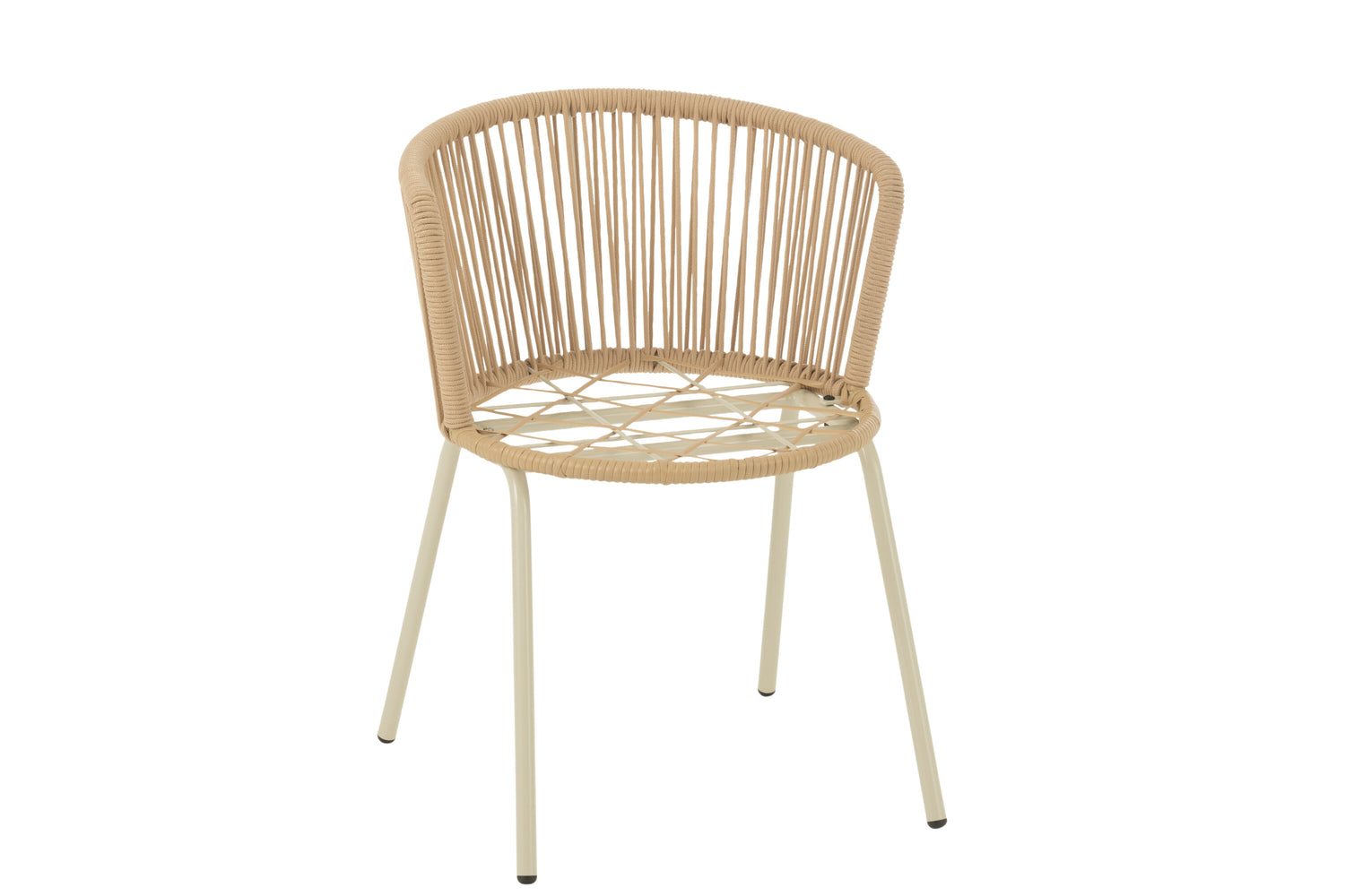 Stoel Toa Staal/Touw Beige