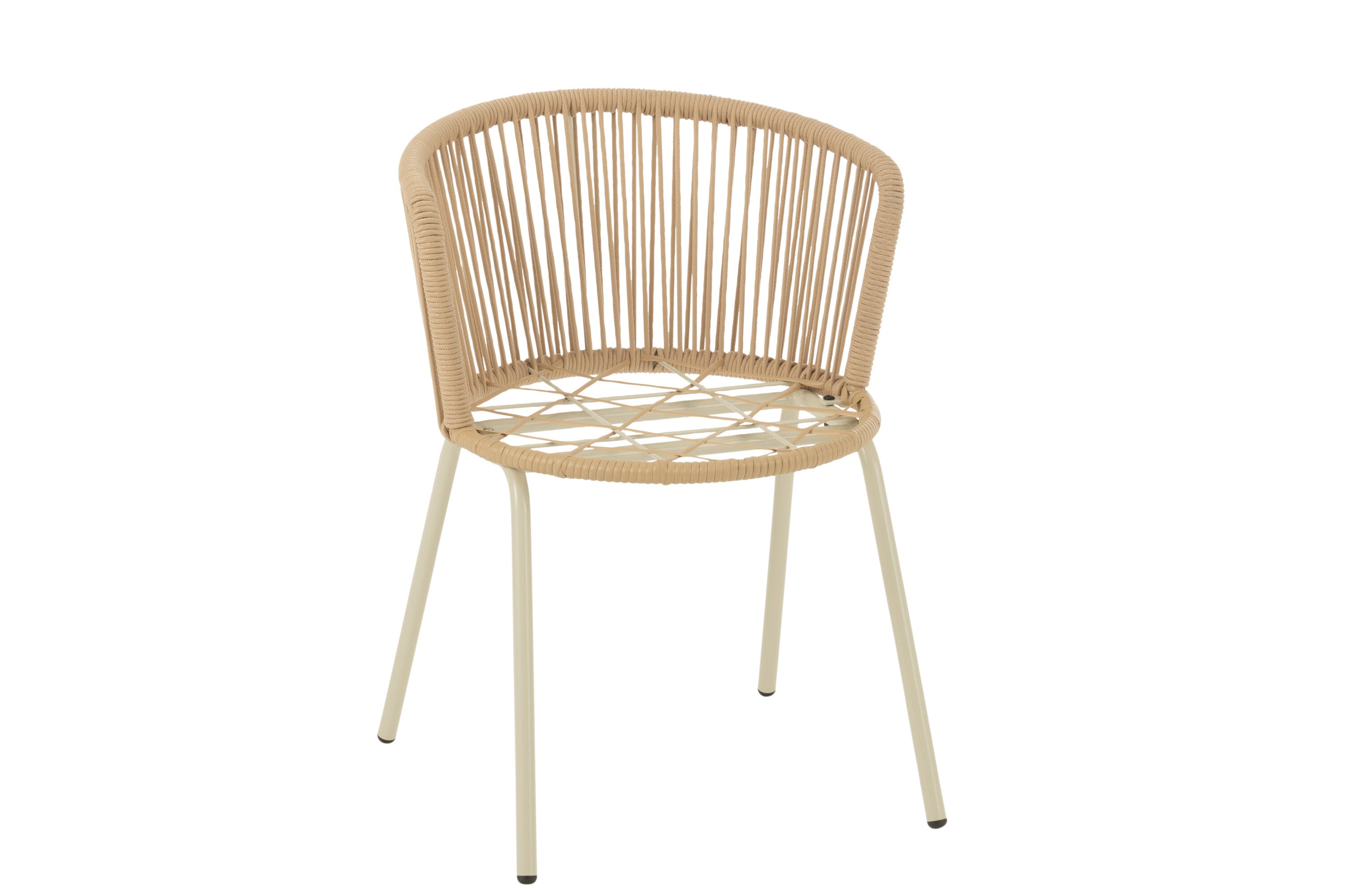 Stoel Toa Staal/Touw Beige