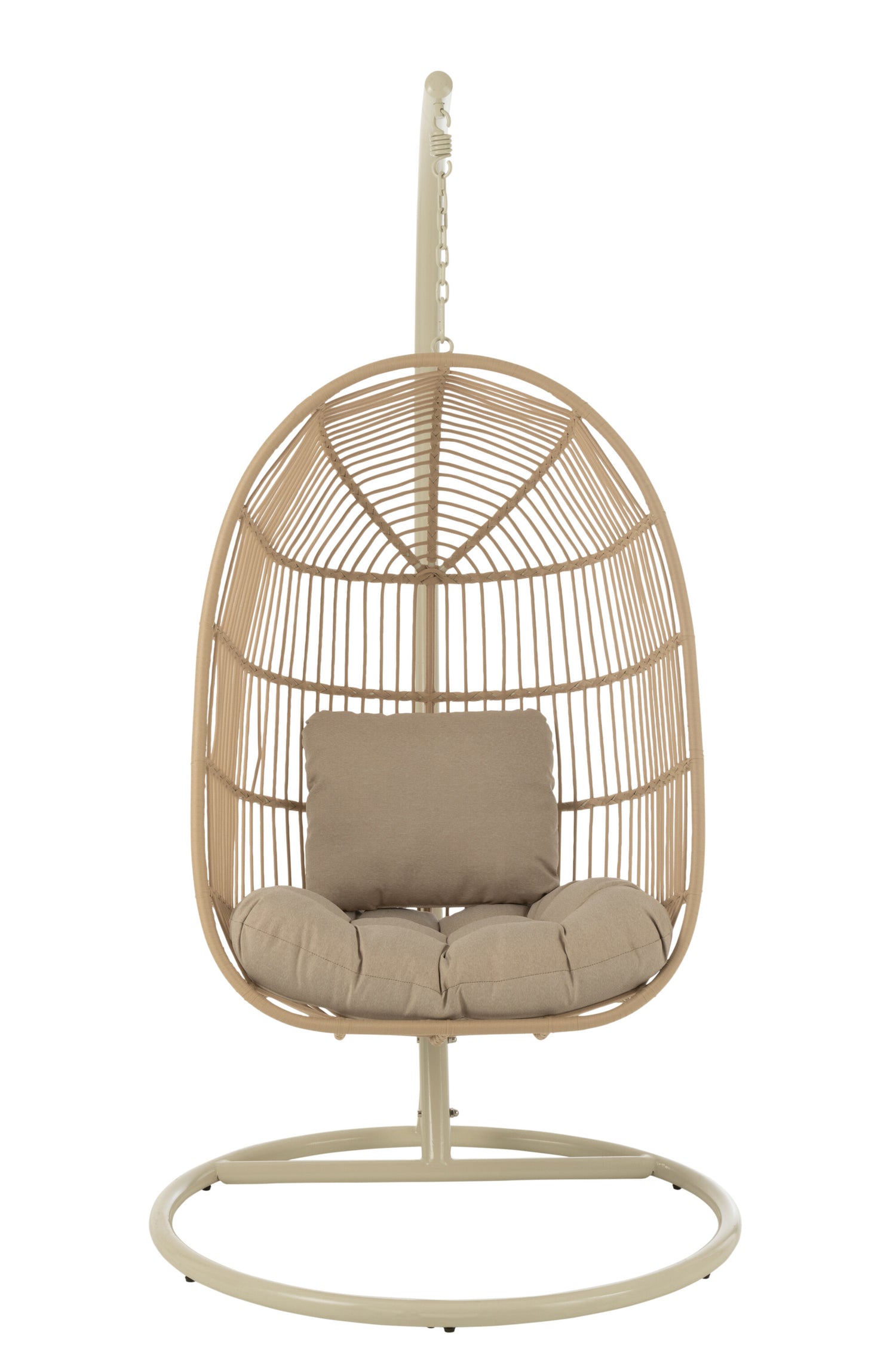 Hangstoel Egga Staal/Touw Beige