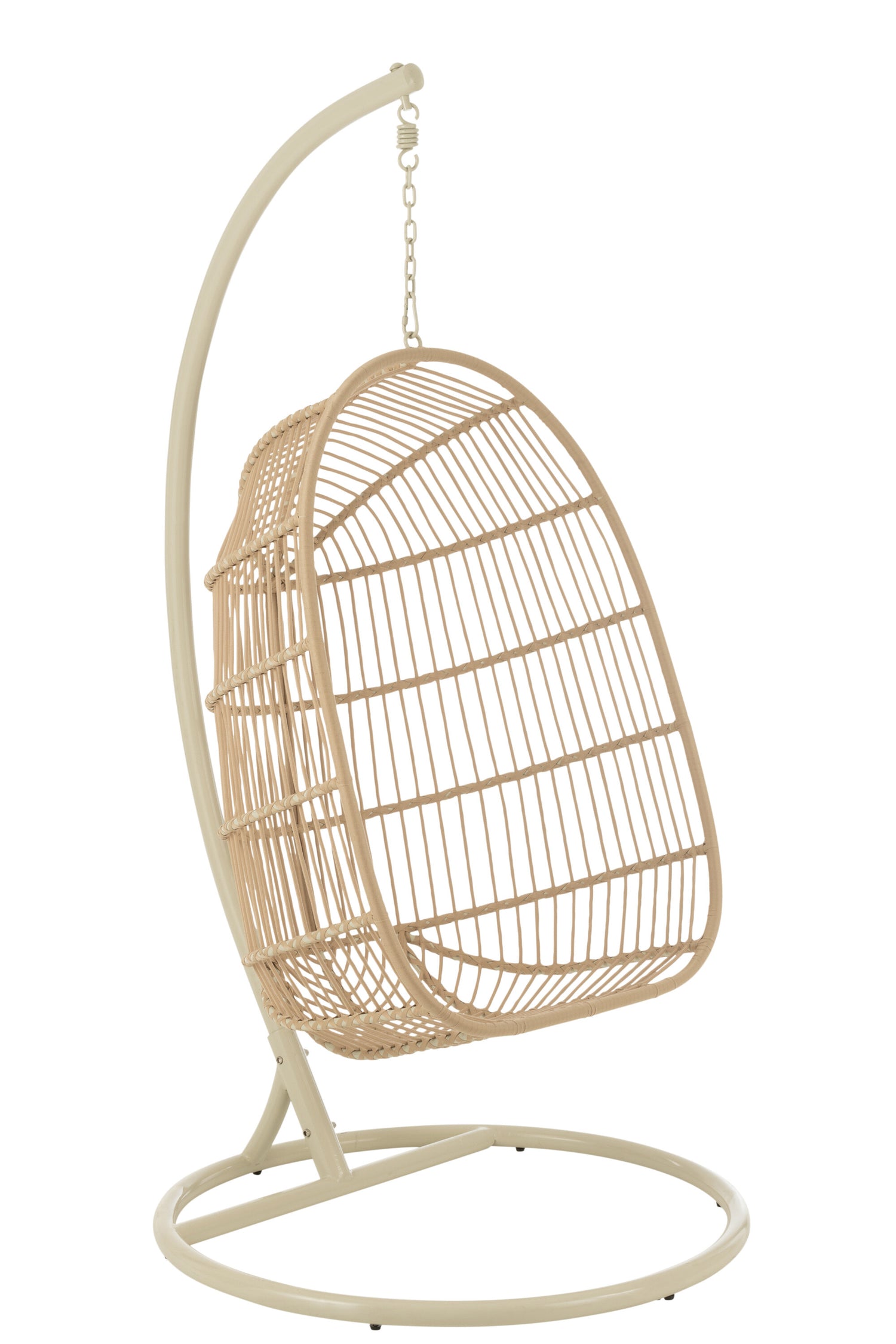 Hangstoel Egga Staal/Touw Beige