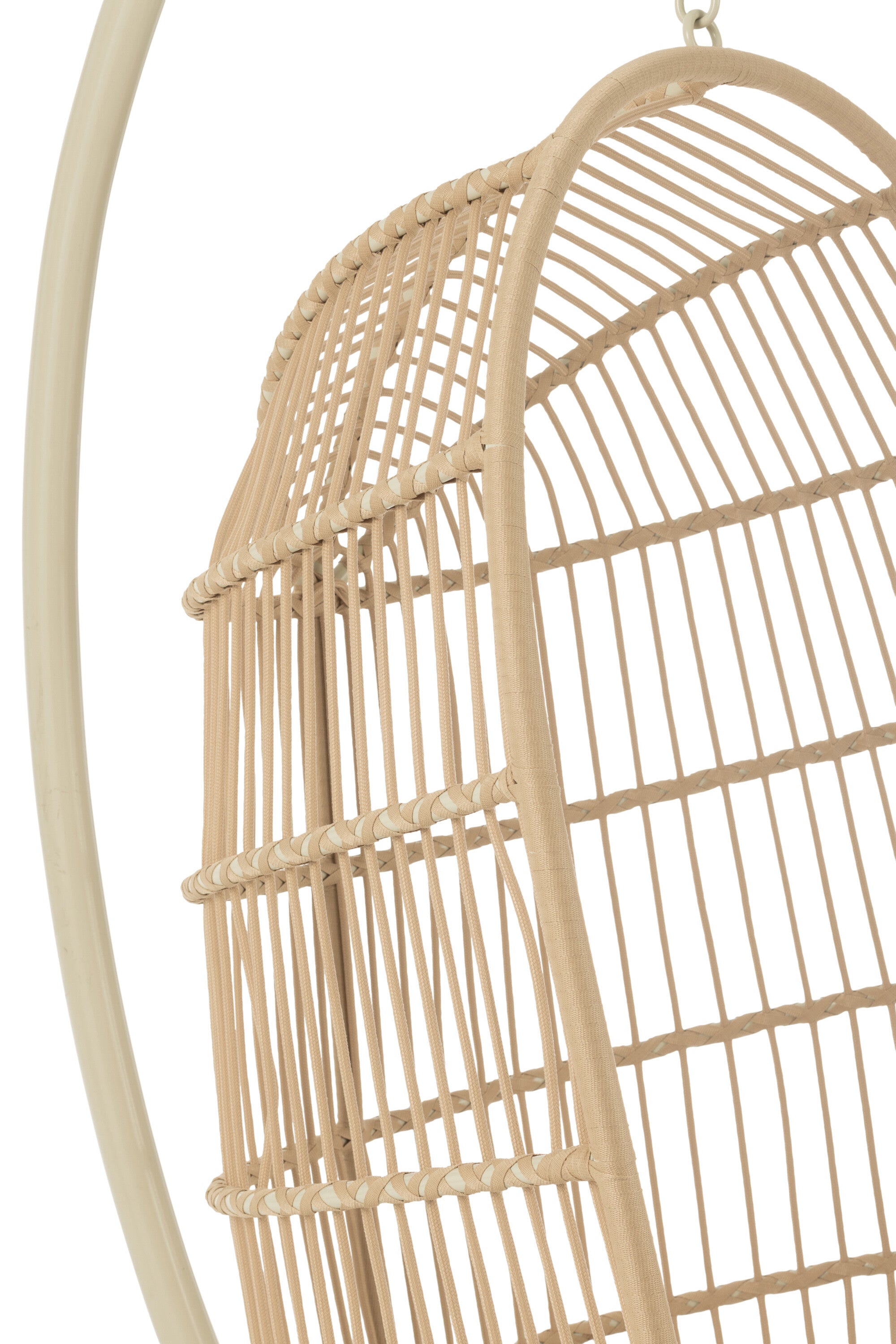 Hangstoel Egga Staal/Touw Beige