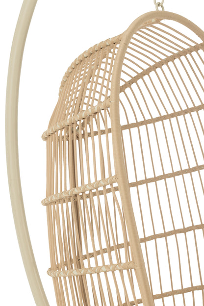 Hangstoel Egga Staal/Touw Beige