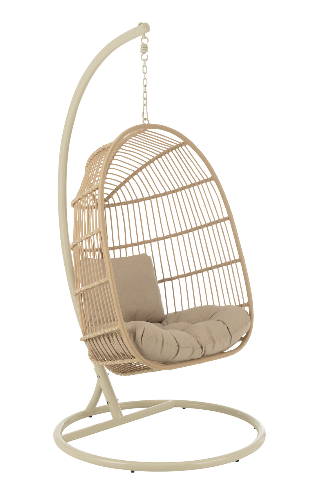 Hangstoel Egga Staal/Touw Beige