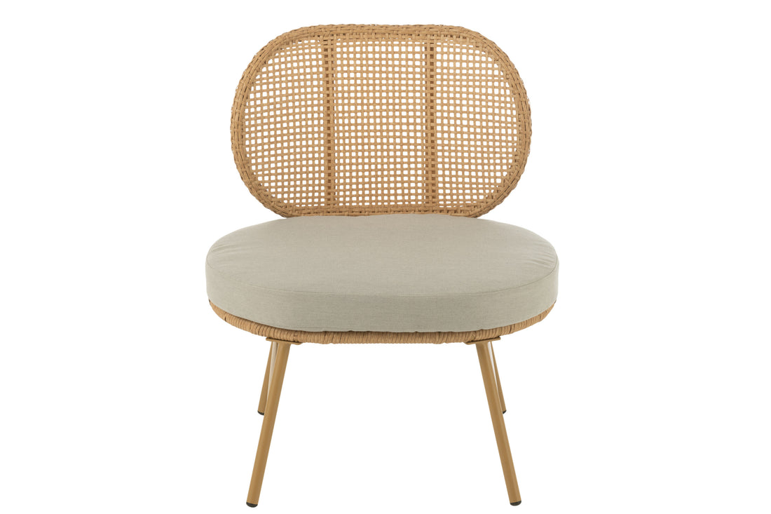 Stoel Joa Staal/Riet Natuurlijk