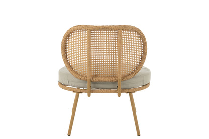 Stoel Joa Staal/Riet Natuurlijk