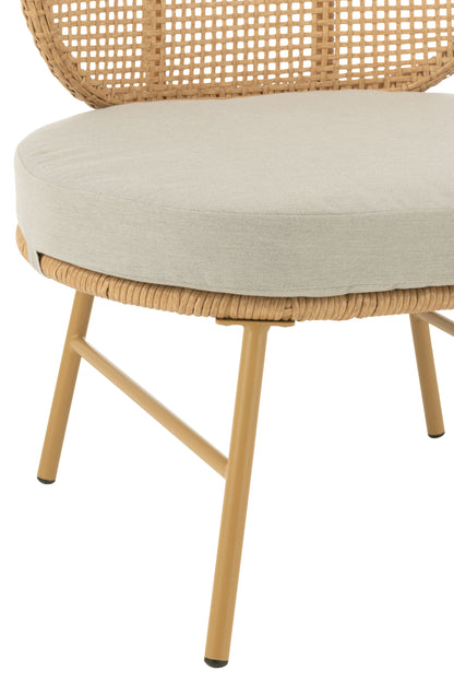 Stoel Joa Staal/Riet Natuurlijk