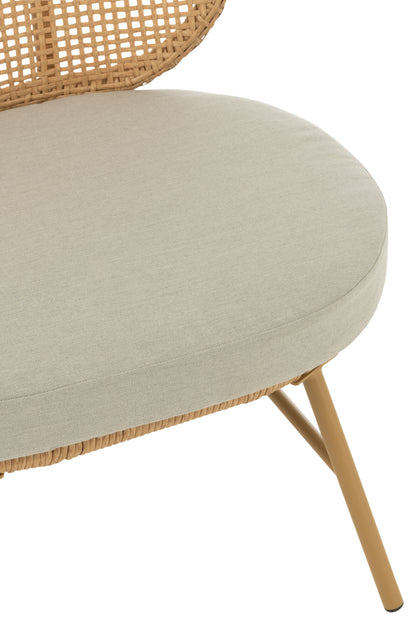 Stoel Joa Staal/Riet Natuurlijk