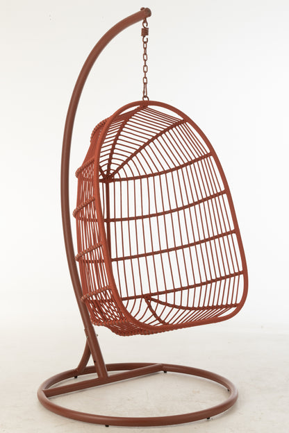Hangstoel Egga Staal/Touw Rood