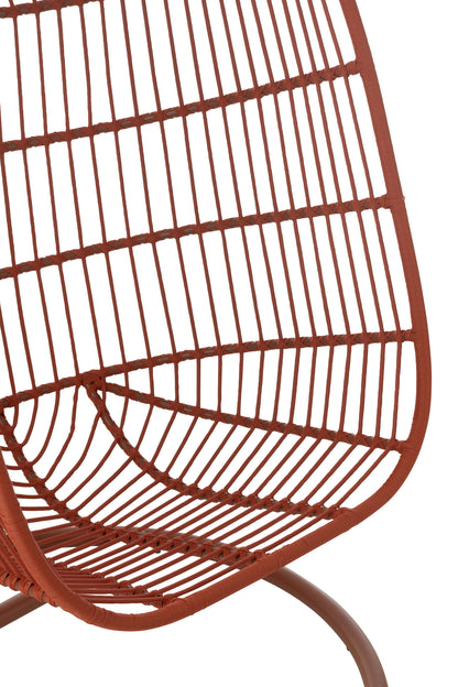 Hangstoel Egga Staal/Touw Rood