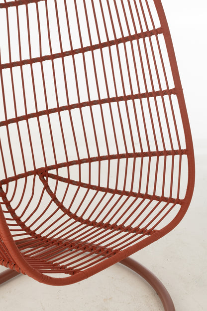 Hangstoel Egga Staal/Touw Rood