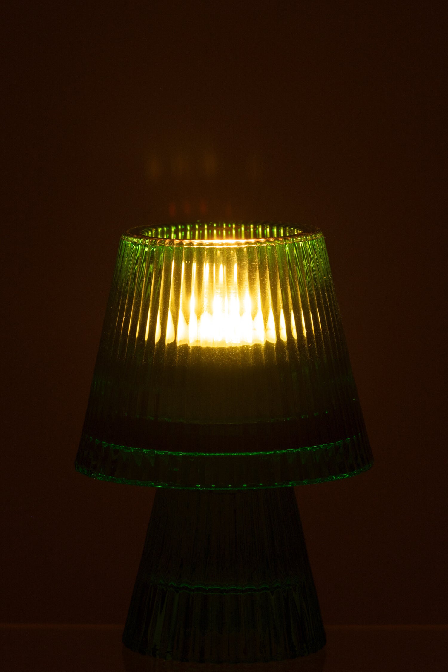 Kaarsenhouder Hoed Glas Groen