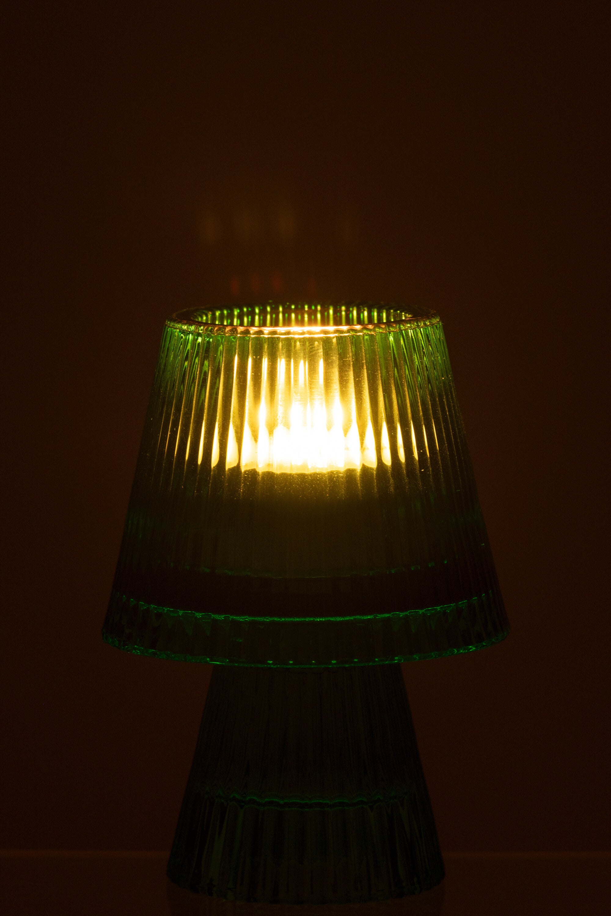 Kaarsenhouder Hoed Glas Groen