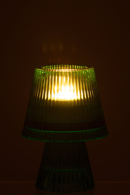 Kaarsenhouder Hoed Glas Groen