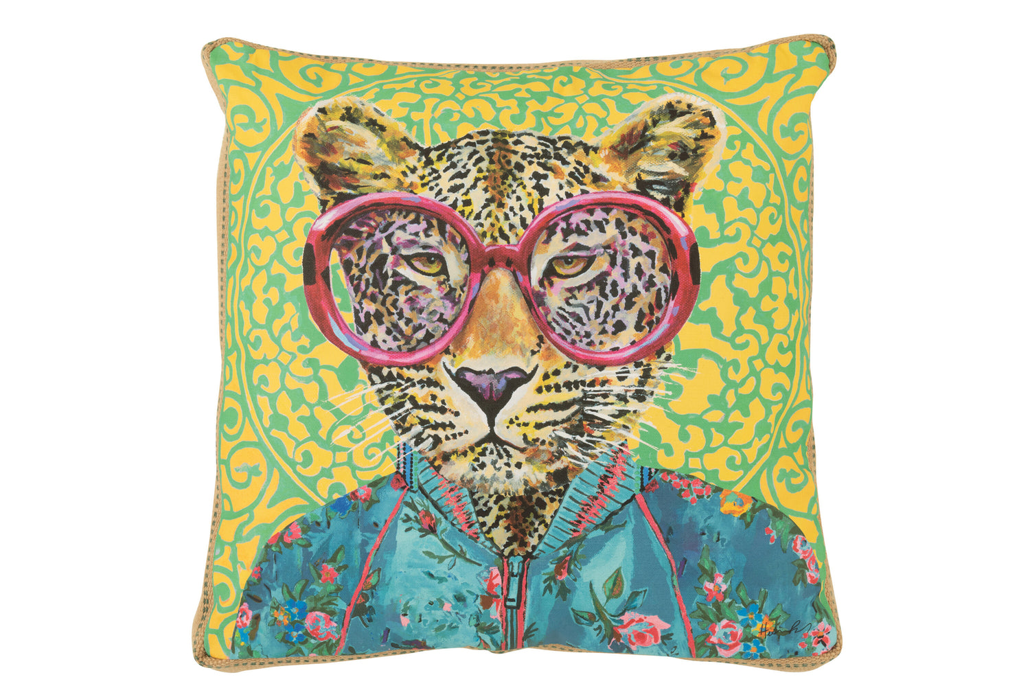 Kussen Tijger Popart Polyester/Linnen Mix