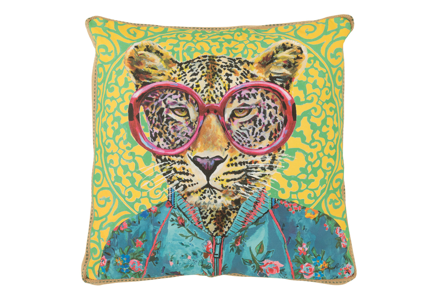 Kussen Tijger Popart Polyester/Linnen Mix