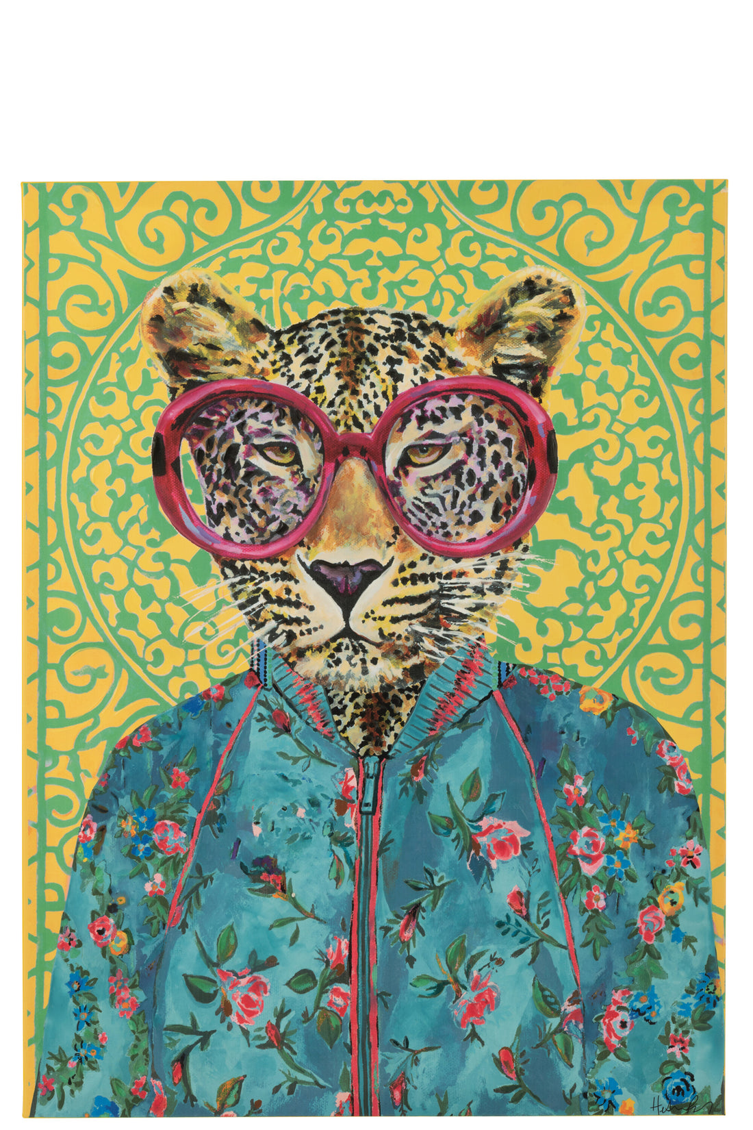 Wanddecoratie Tijger Popart Canvas Mix Groot