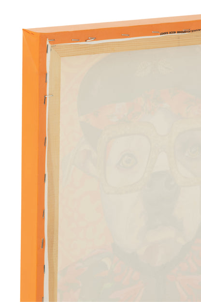 Wanddecoratie Hond Popart Canvas Mix Klein