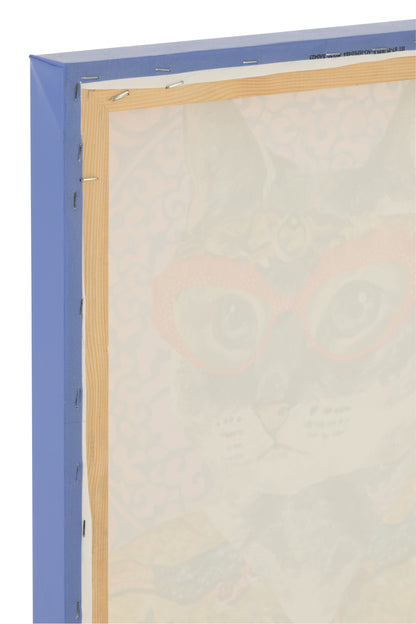 Wanddecoratie Kat Popart Canvas Mix Klein