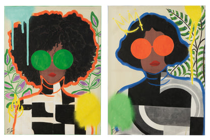 Wanddecoratie Vrouwen Popart Canvas Mix Groot Assortiment Van 2