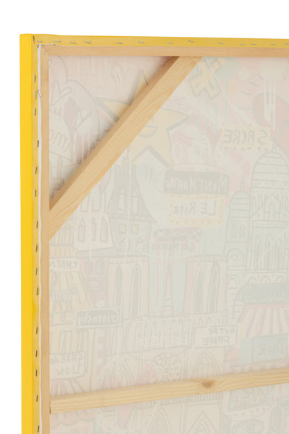 Wanddecoratie Parijs Popart Canvas Mix