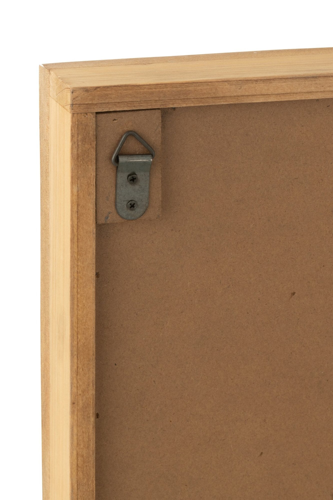 Wall Decoration Pure Mdf/Firon Wood Brown/White Assortment Of 2