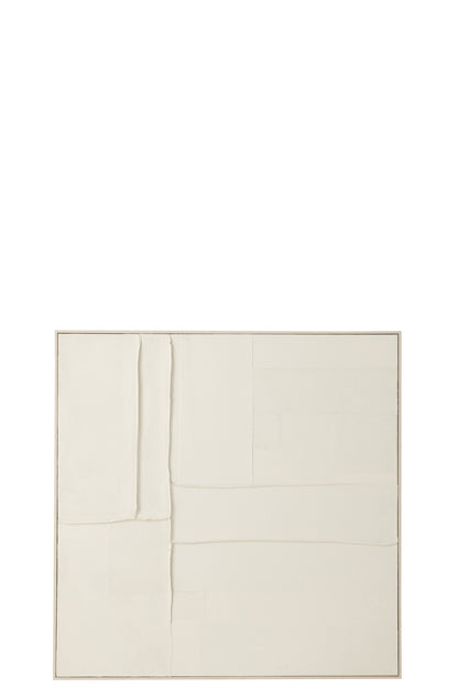 Schilderen Log Canvas/Dennenhout Wit