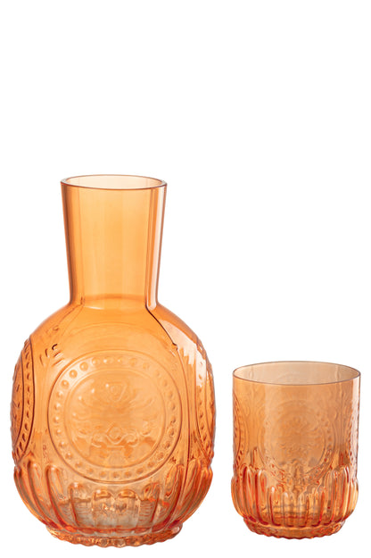 Karaf+Glas Maya Glas Oranje