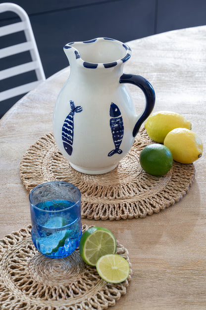 J-Line Cadeaubox 4 Drinkglazen Maya Glas Blauw