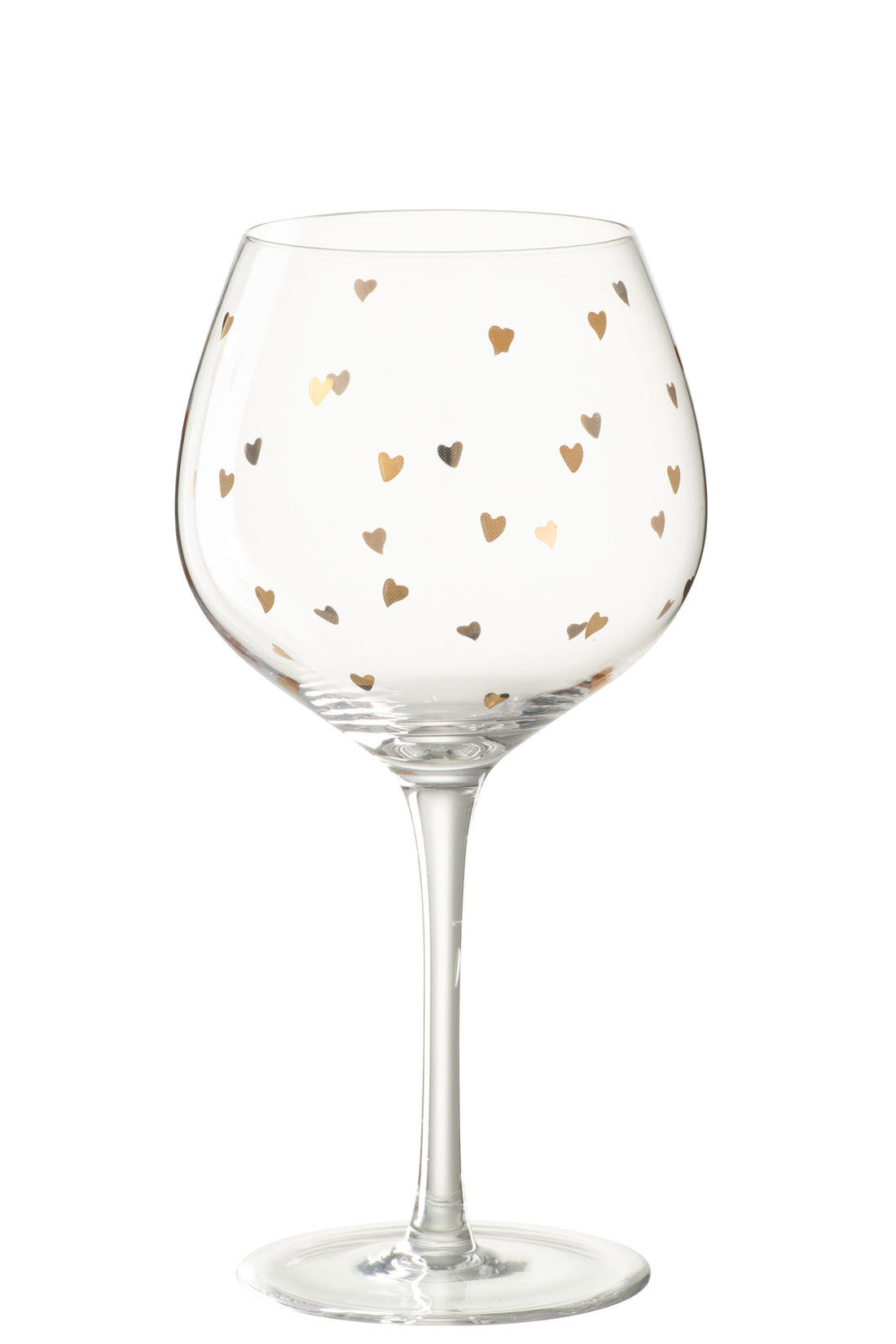 Wijnglas Hartglas Transparant/Goud