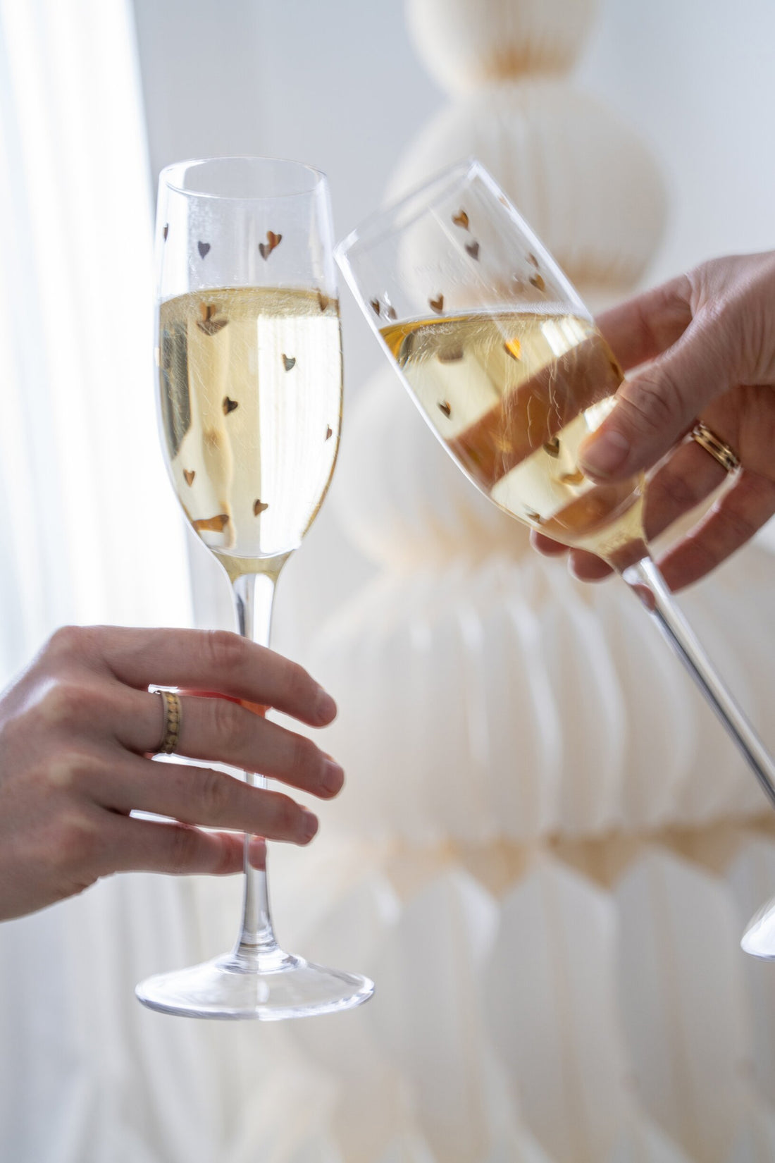 Champagneglas Hartglas Transparant/Goud