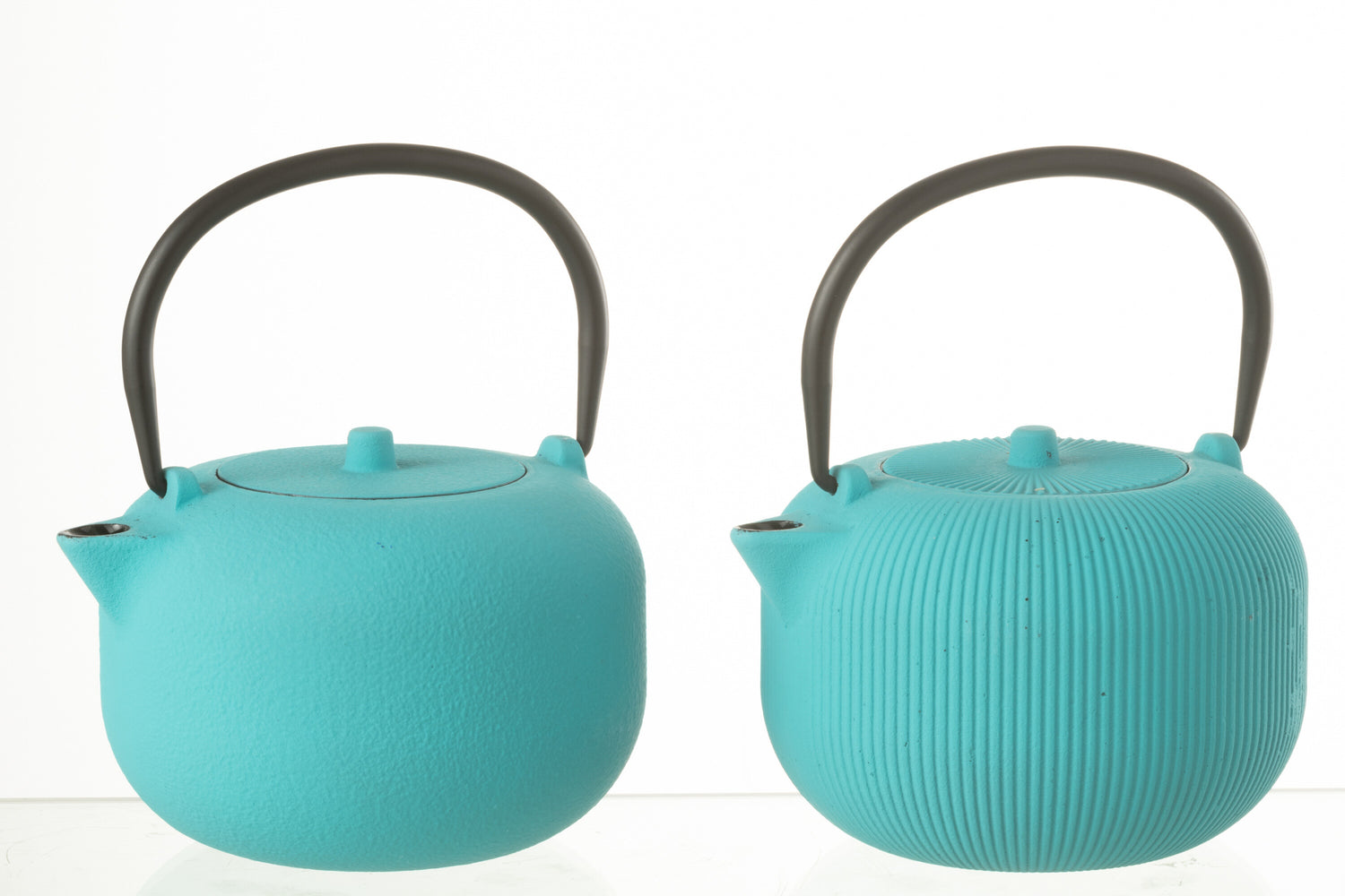 Doos van 1 theepot metaal blauw assortiment 2