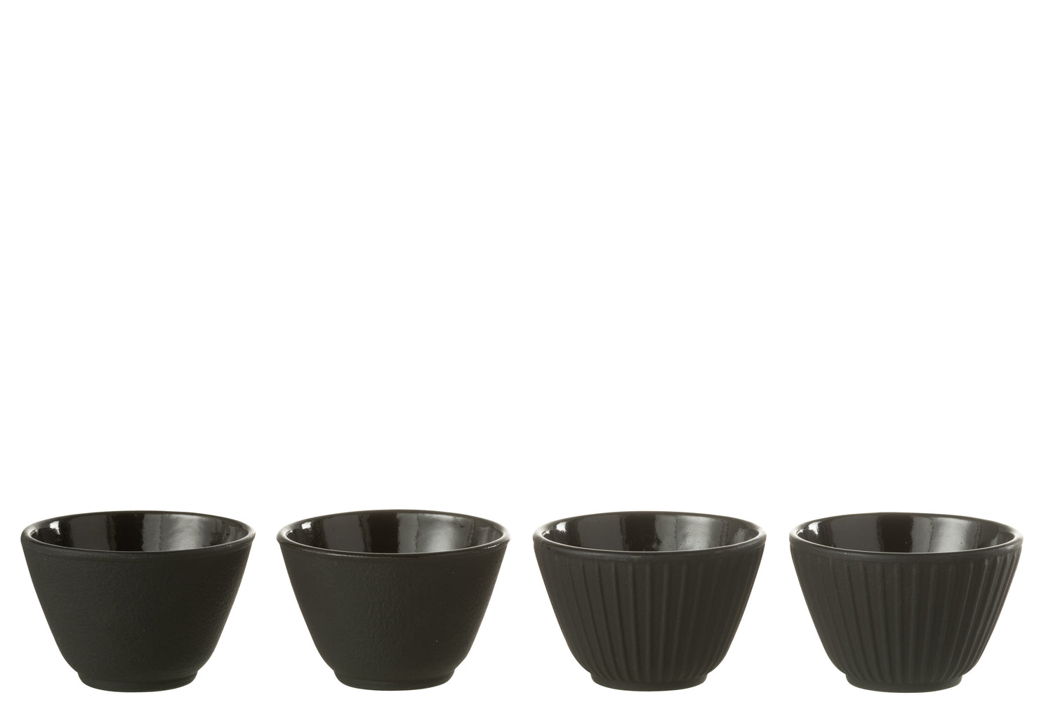 Doos met 2 theekopjes van metaal in zwart assortiment 2