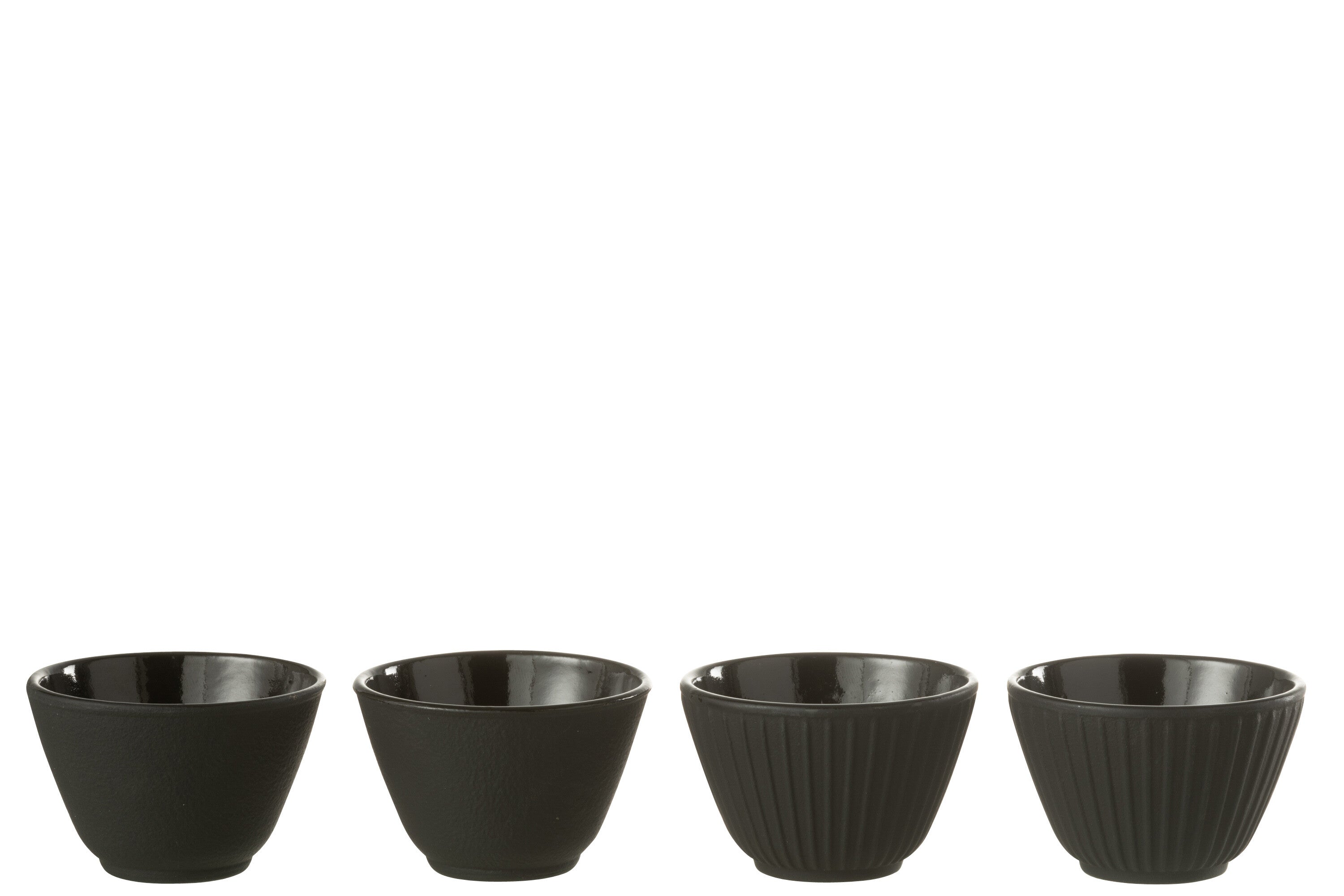 Doos met 2 theekopjes van metaal in zwart assortiment 2