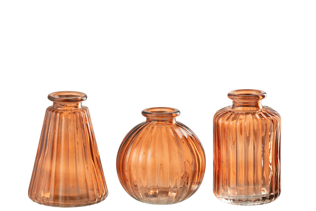 Vaas Tola Glas Oranje Assortiment Van 3