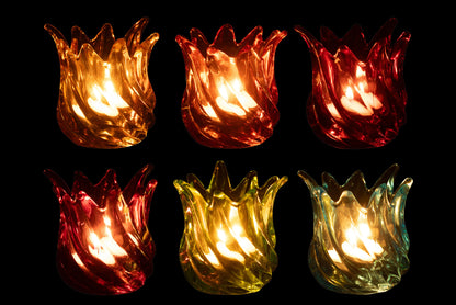 Theelichthouder Popa Glas Mix Assortiment Van 6