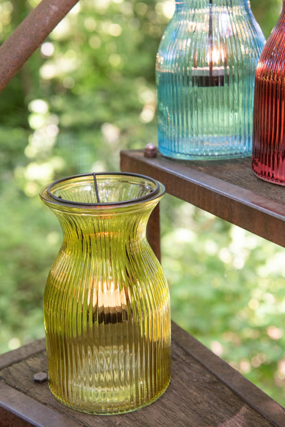 Theelichthouder Popa Glas Mix Assortiment Van 6 Op Dienblad