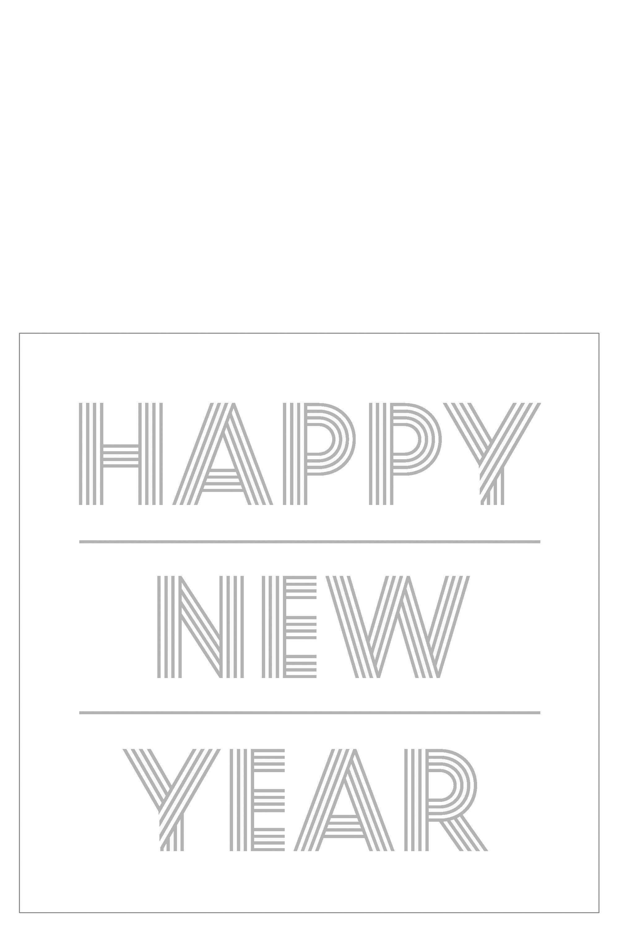 Stapel 20 servetten Gelukkig Nieuwjaar Papier Wit/Zilver Groot