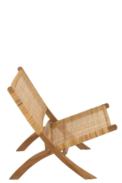 Vouwstoel Rattan/Teak Naturel