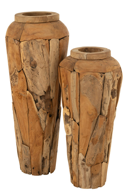 Vase Teakwood Natural Large