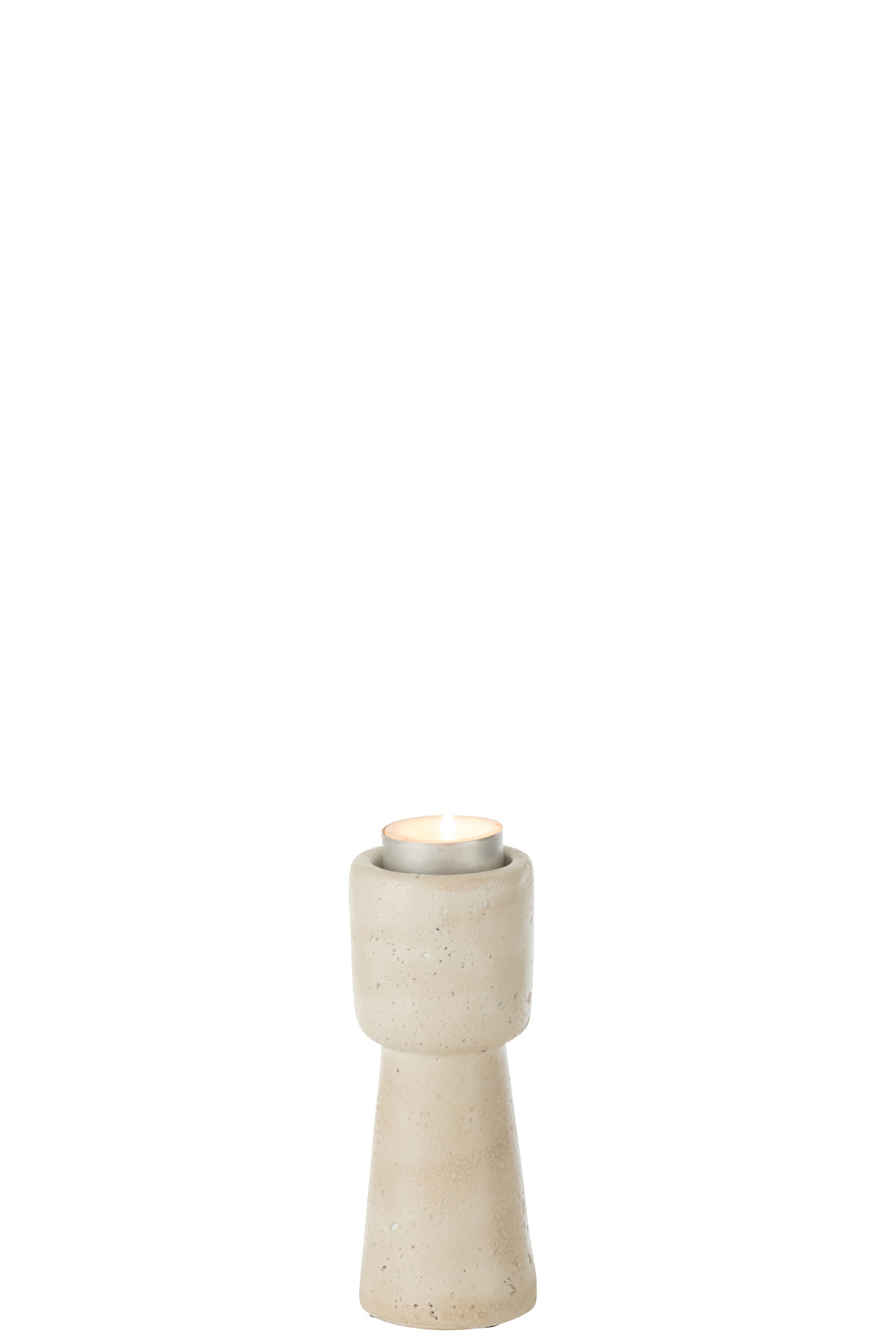 Kaarsenhouder Olina Cement Crème Klein