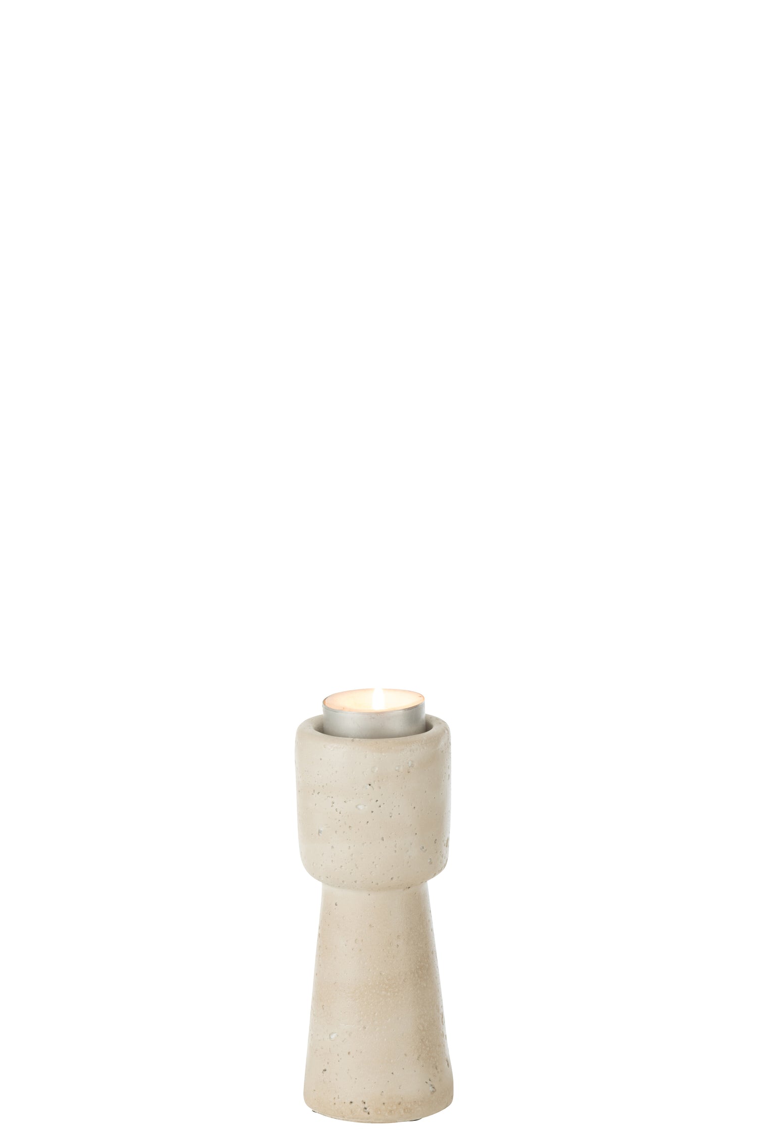 Kaarsenhouder Olina Cement Crème Klein