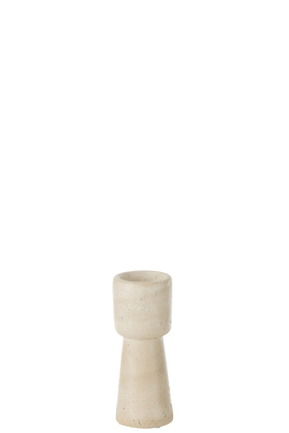 Kaarsenhouder Olina Cement Crème Klein