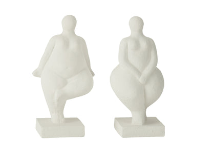 Beeldje Moderne Venus Cement Wit Assortiment Van 2