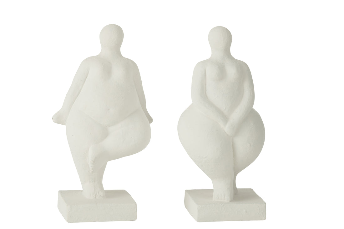 Beeldje Moderne Venus Cement Wit Assortiment Van 2