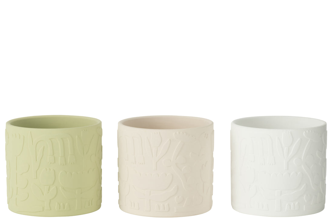 Bloempot Aloha Terracota Mix Groot Assortiment Van 3