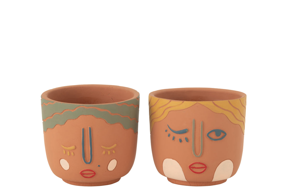 Bloempot Duoface Cement Mix Groot Assortiment Van 2