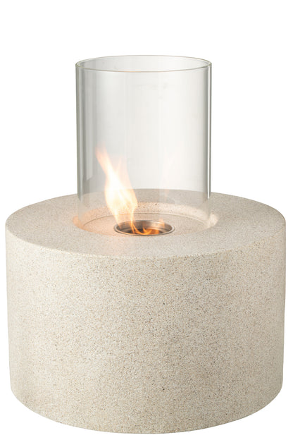 Tafelhaard Bio-Ethanol Rond Mgo Grijs
