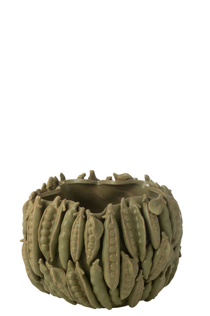 Vaas Botanica Erwten Breed Klei Groen