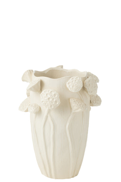 Vaas Botanica Lotus Pod Klei Beige Klein