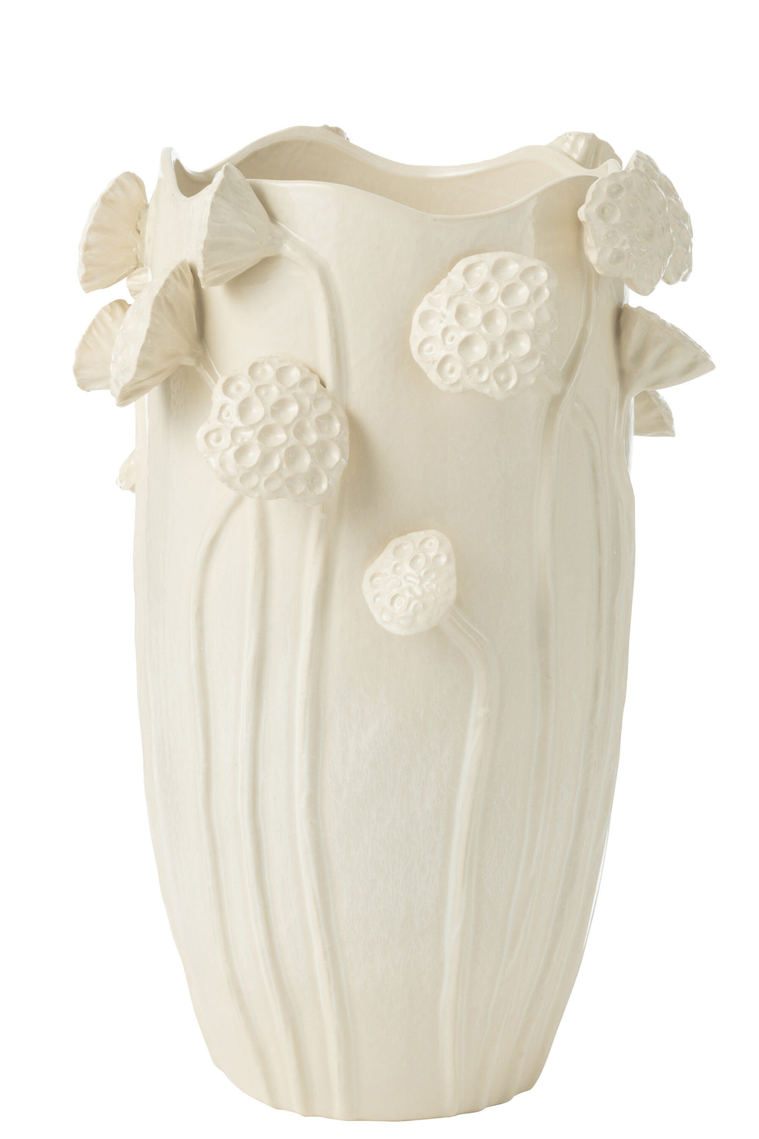 Vaas Botanica Lotus Pod Klei Beige Groot